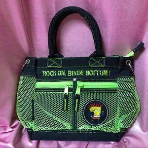 Cybergoth Spongebob Neon Green Fishnet Purse